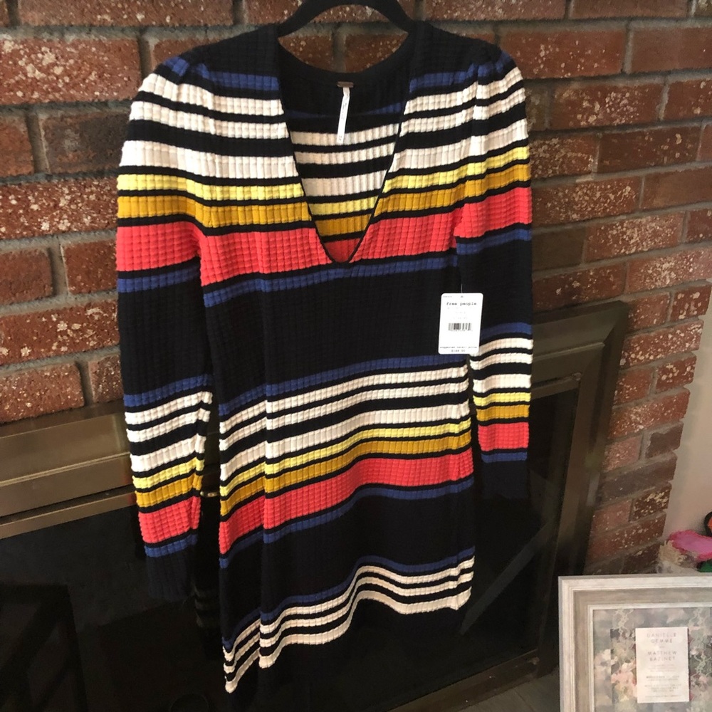 Free People striped stretch dress